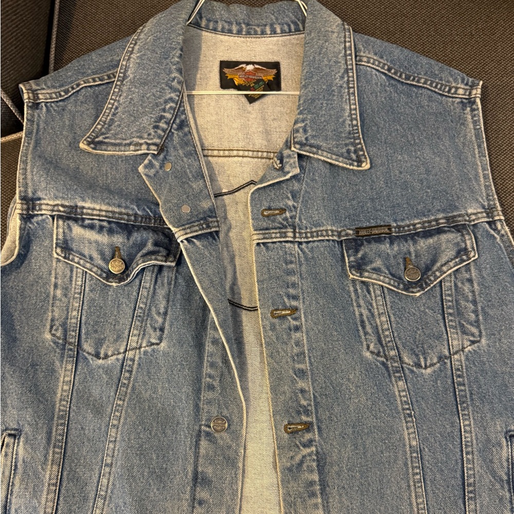 Harley-Davidson Light Blue Denim Vest